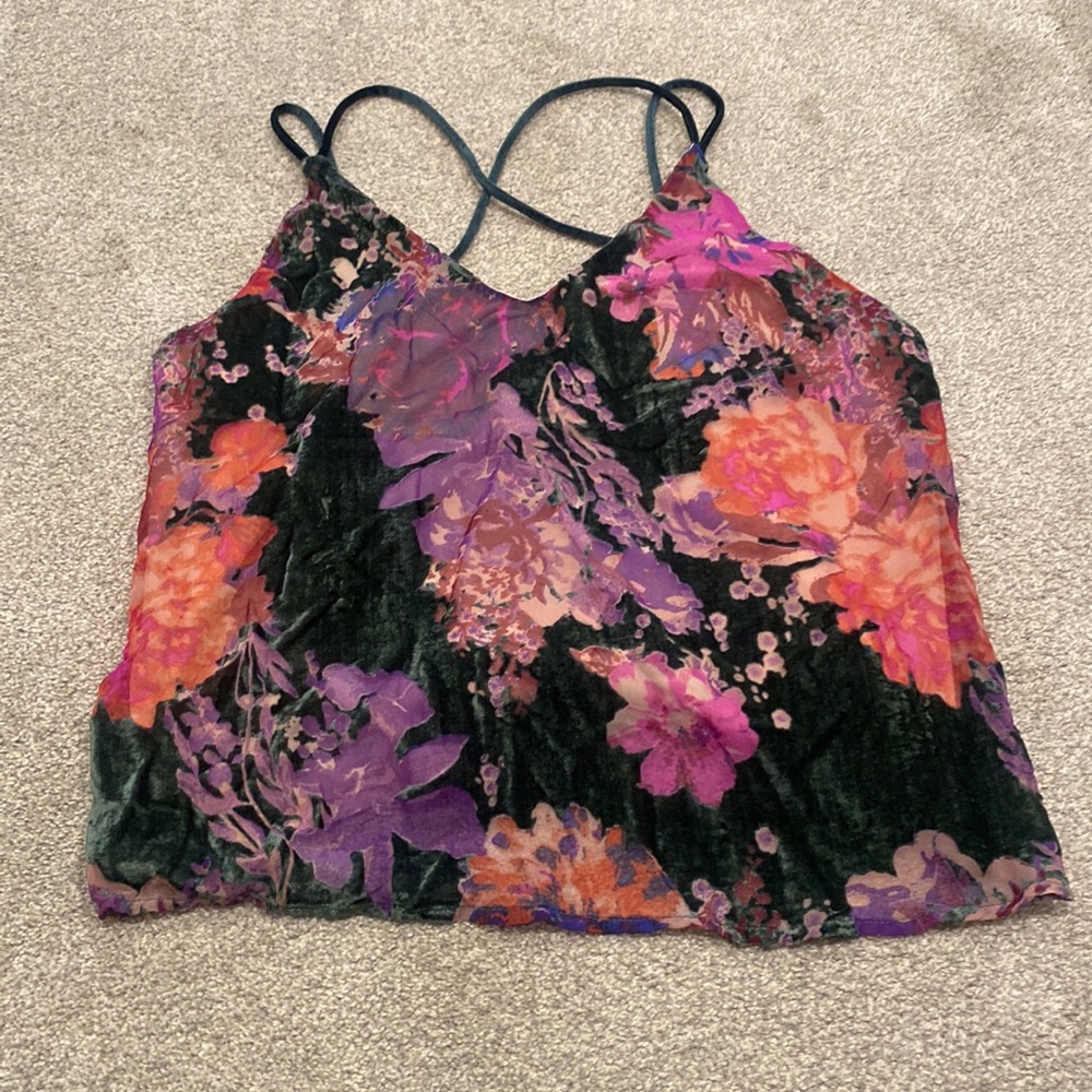 Sparrow Velvet Burnout Cami Tank. Size extra large